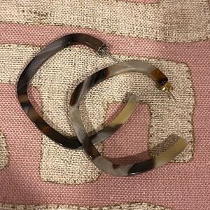 Rachel Comey acrylic tortoiseshell hoop earrings